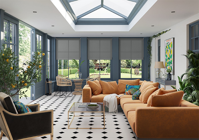 Roma, Fuscous Grey - Motorised Roller Blind - Image 5